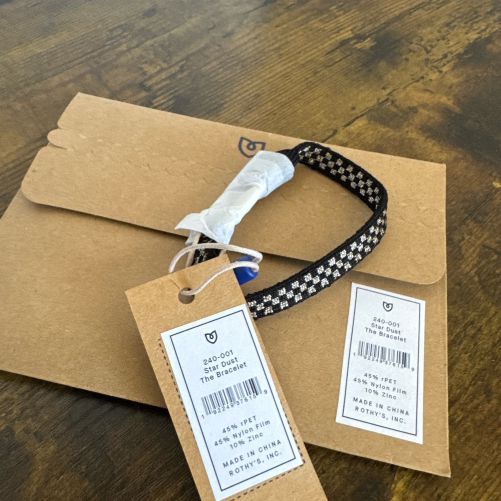 Rothy's Black and White Stardust Bracelet